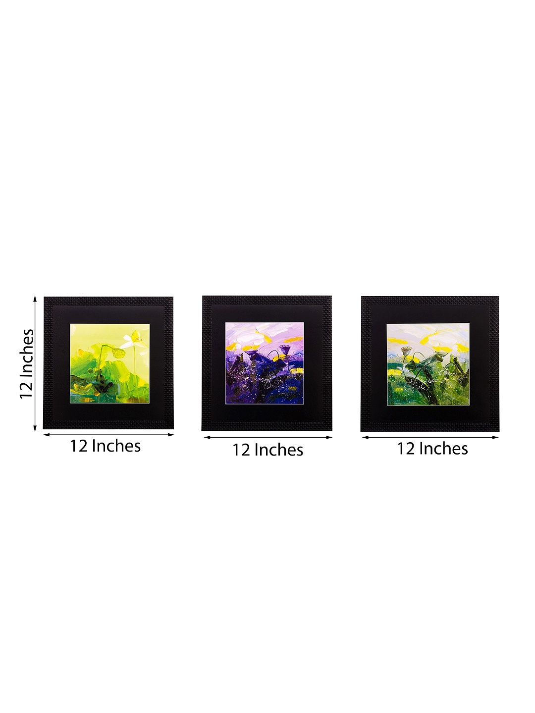 

eCraftIndia Set of 3 Multicoloured Abstract UV Wall Art, Multi