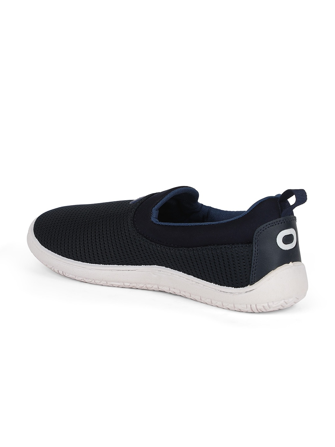 

Khadims Men Navy Blue Woven Design Slip-On Sneakers