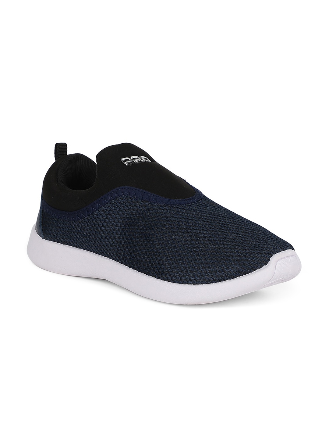 

Khadims Men Navy Blue Woven Design Slip-On Sneakers