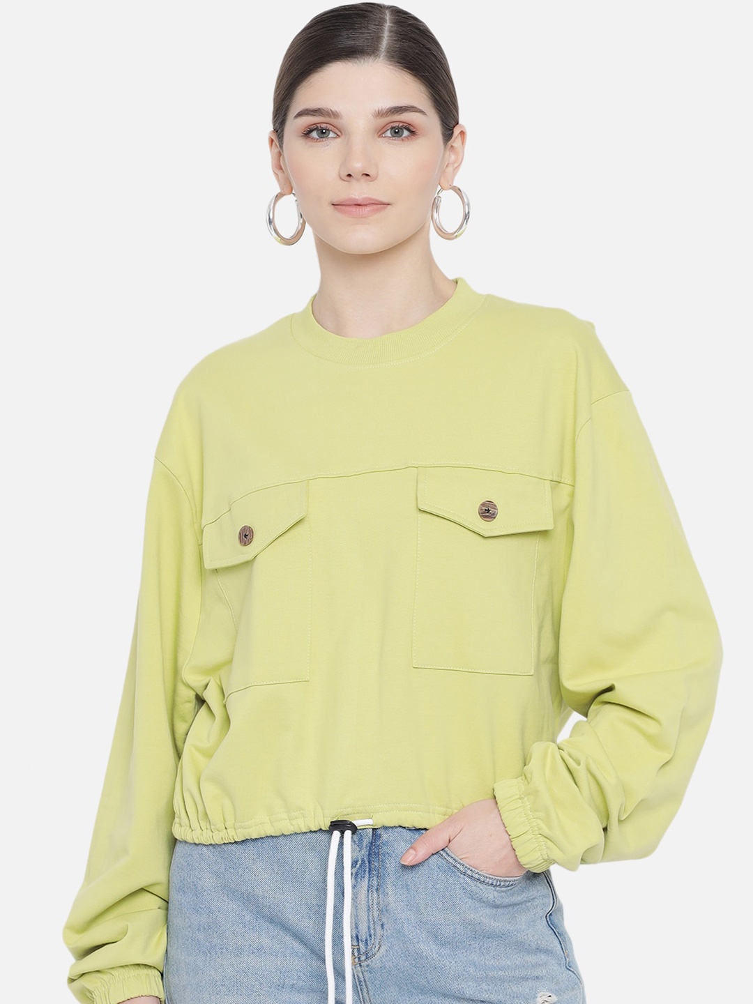 

The Dry State Women Green Sweatshirt