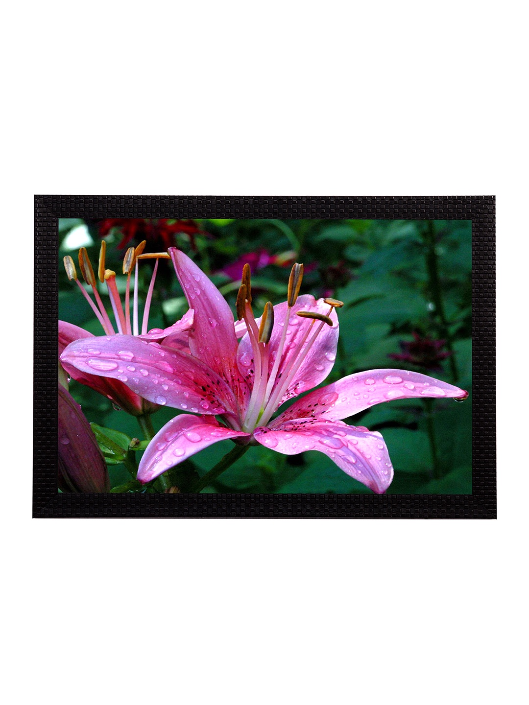 

eCraftIndia Green & Pink Floral UV Wall Art