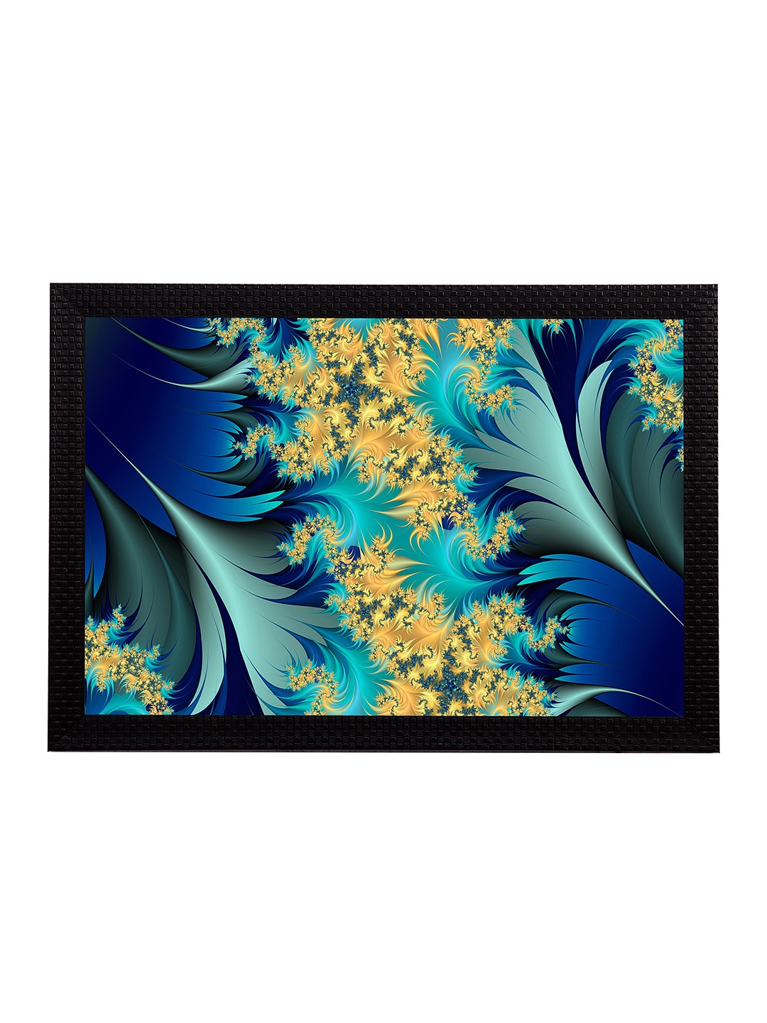 

eCraftIndia Blue & Beige Abstract UV Wall Art