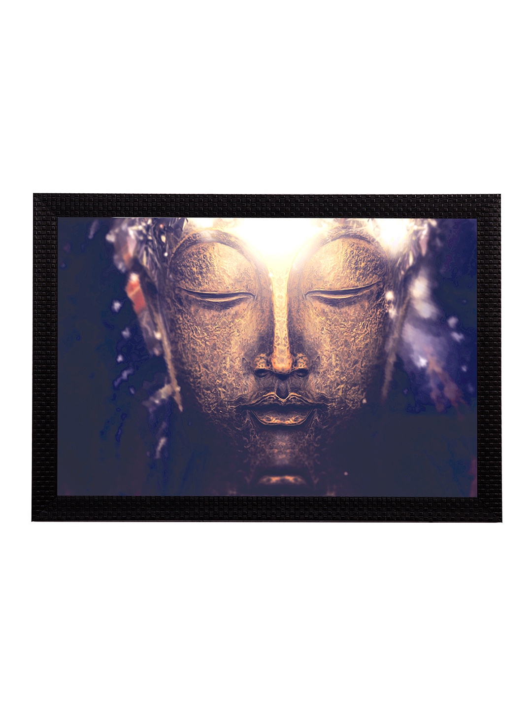 

eCraftIndia Brownn and Black Peaceful Lord Buddha UV Wall Art, Brown