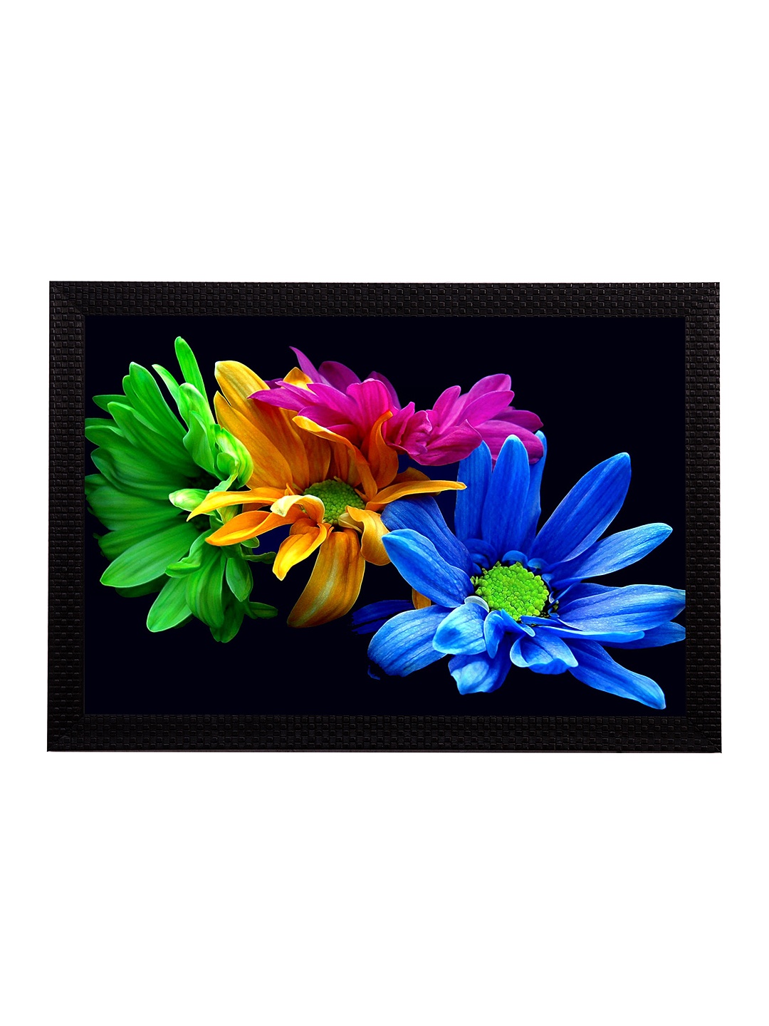 

eCraftIndia Multicoloured Beautiful Floral UV Wall Art, Multi