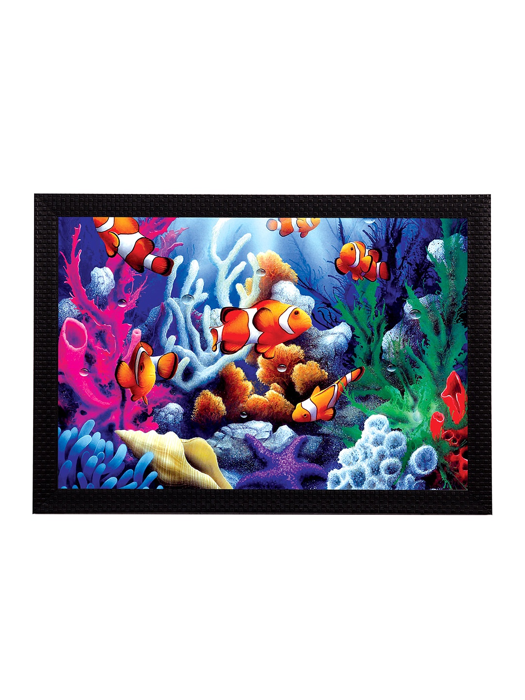

eCraftIndia Multicoloured Underwater View UV Wall Art, Multi