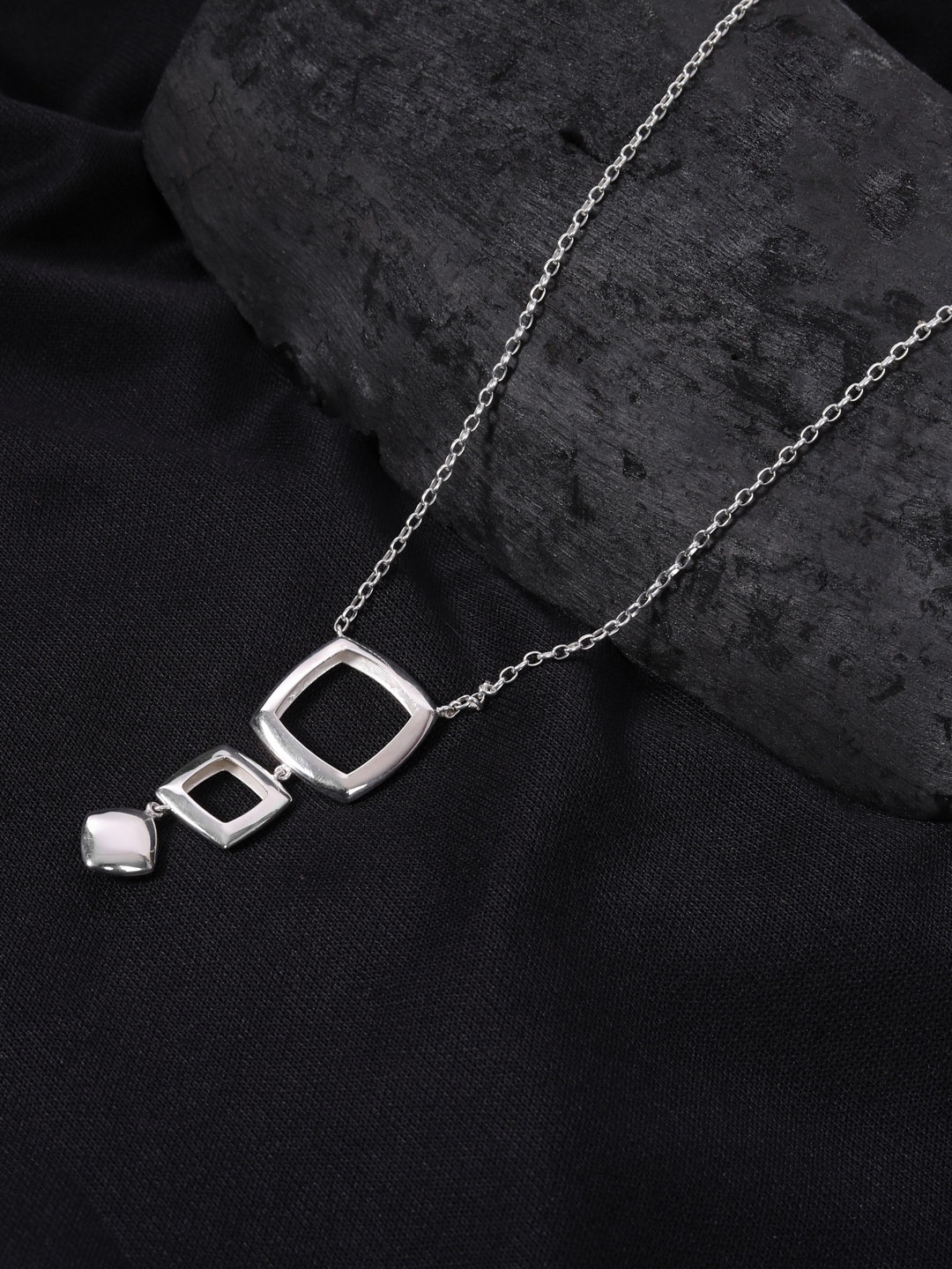 

TRISHONA Silver-Toned Sterling Silver Silver-Plated Necklace