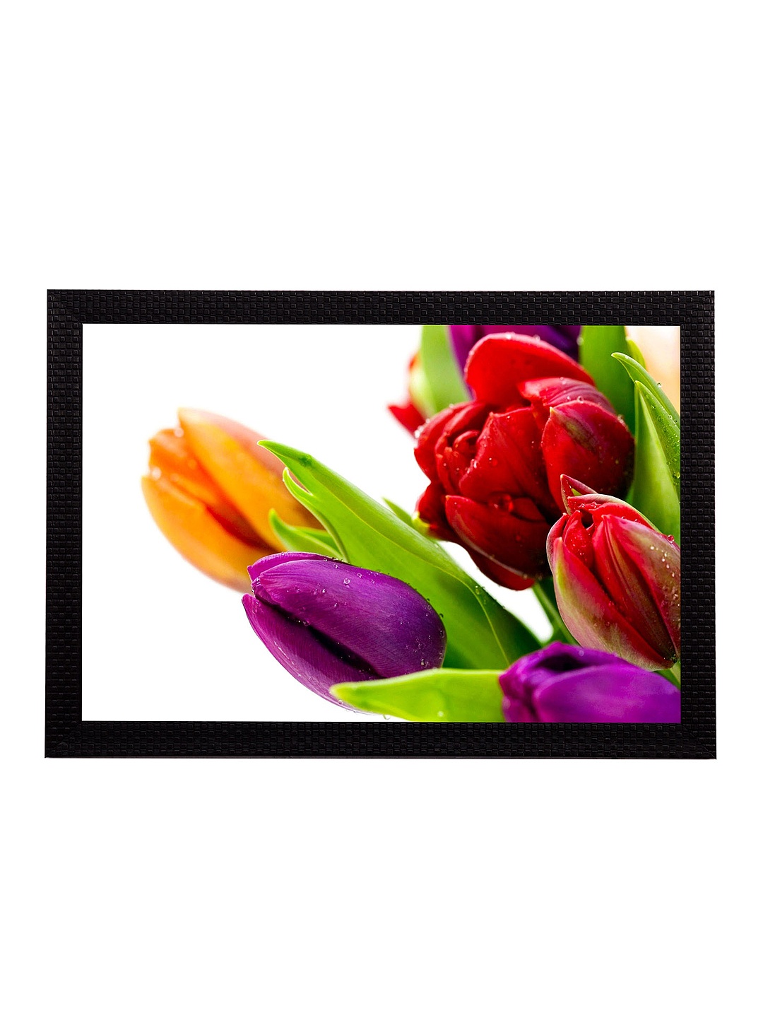 

eCraftIndia Multicoloured Floral UV Wall Art, Multi