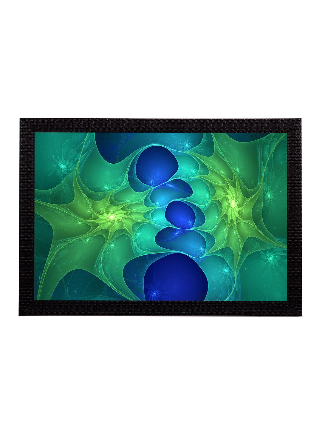 

eCraftIndia Blue & Green Abstract UV Wall Art