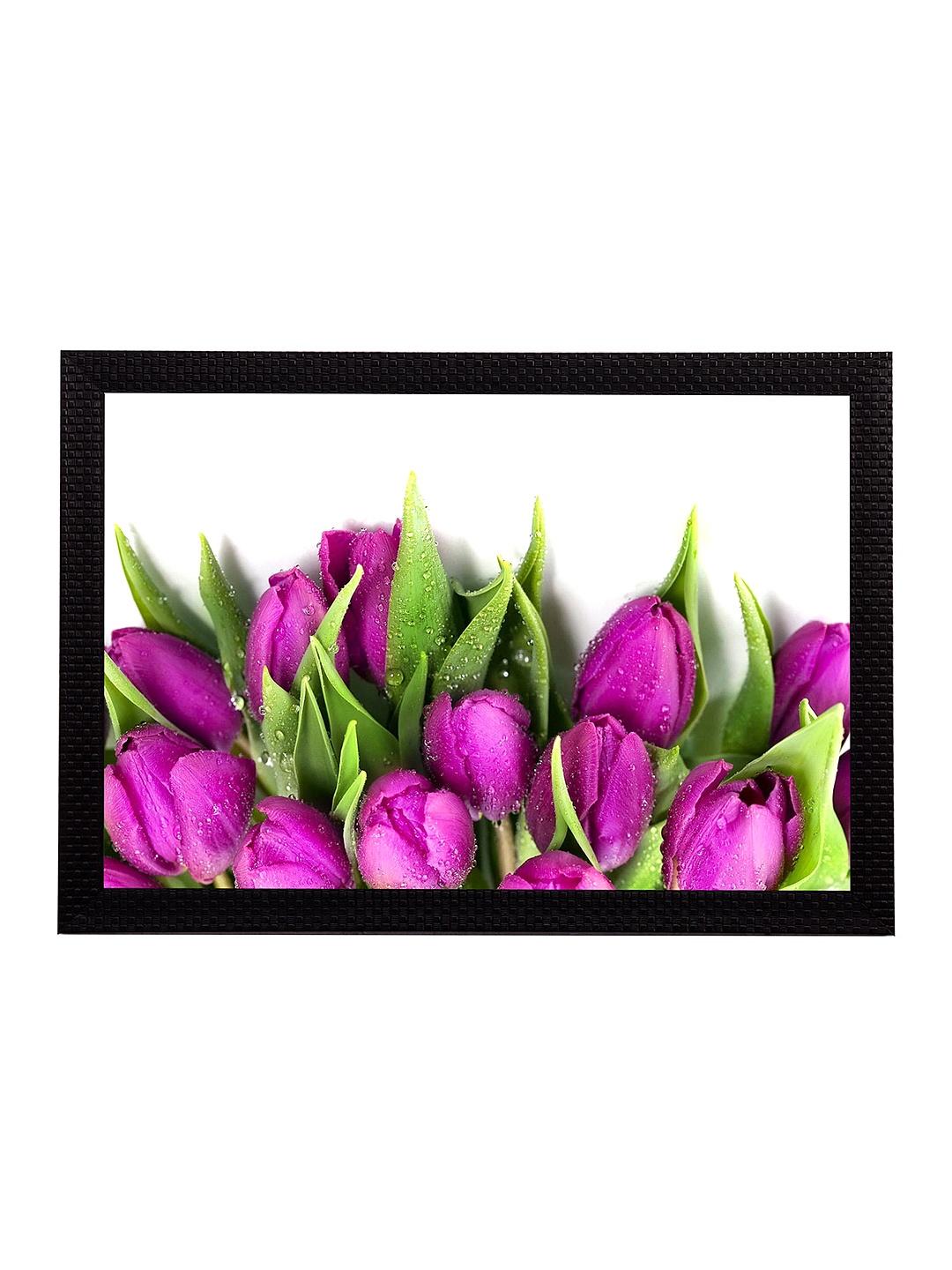 

eCraftIndia White & Purple Flower UV Wall Art