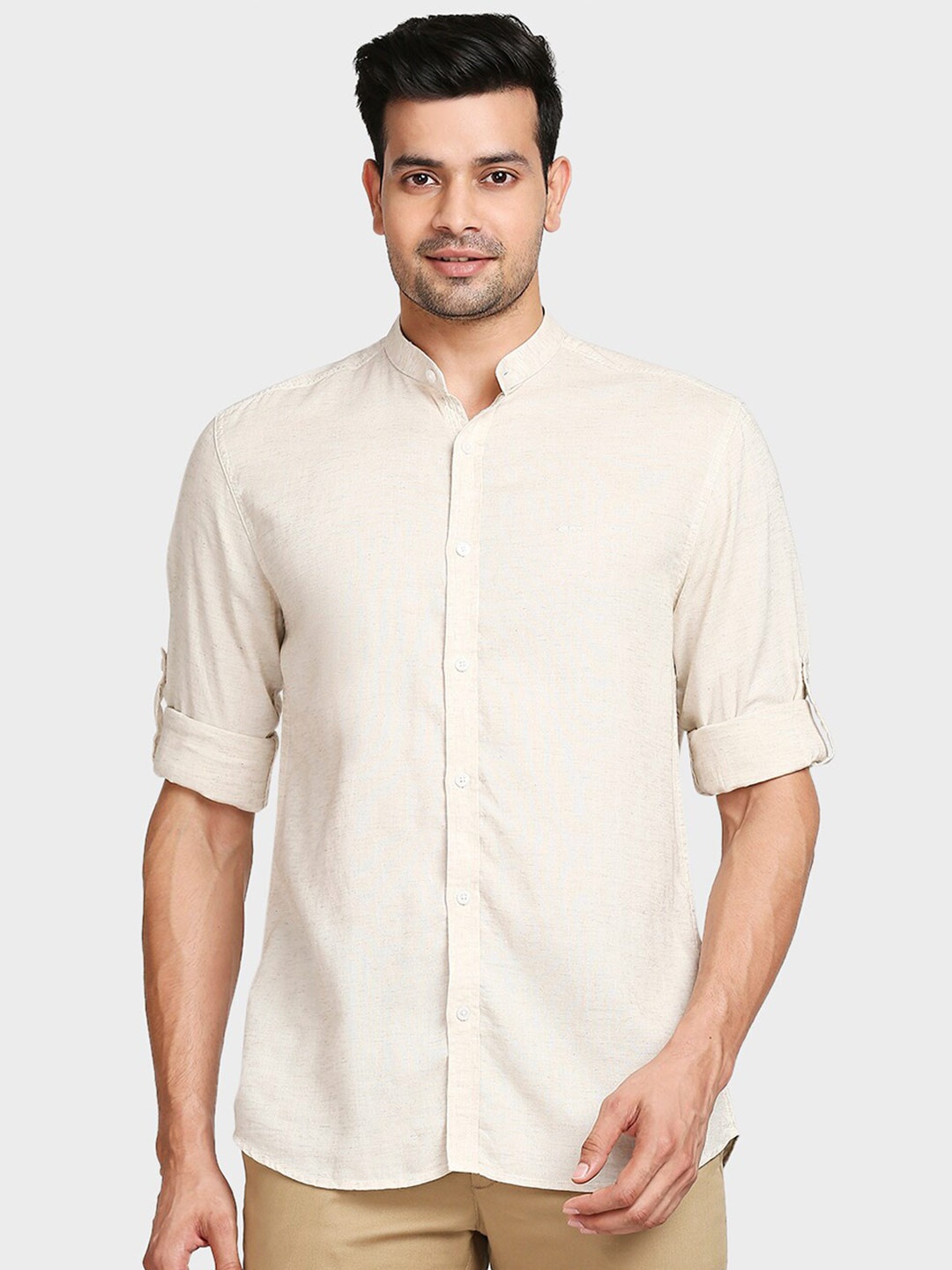 

ColorPlus Men Beige Tailored Fit Casual Shirt