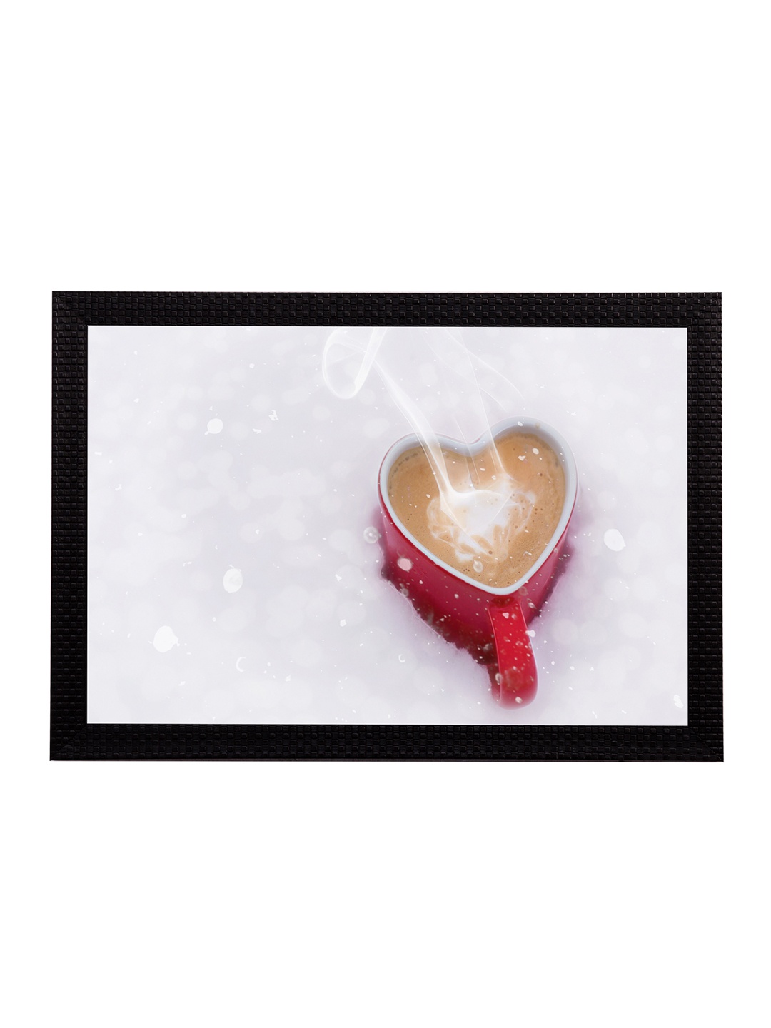 

eCraftIndia Red & White Coffee Mug UV Wall Art