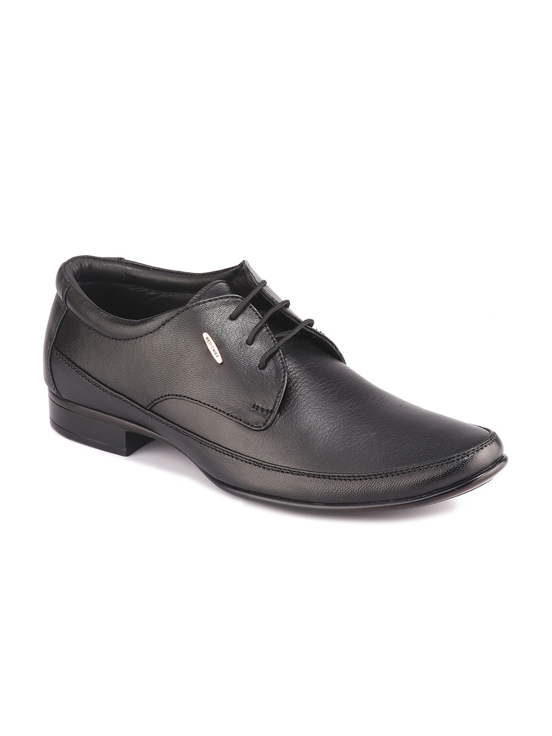 

Red Chief Men Black Solid Leather Formal Derbys