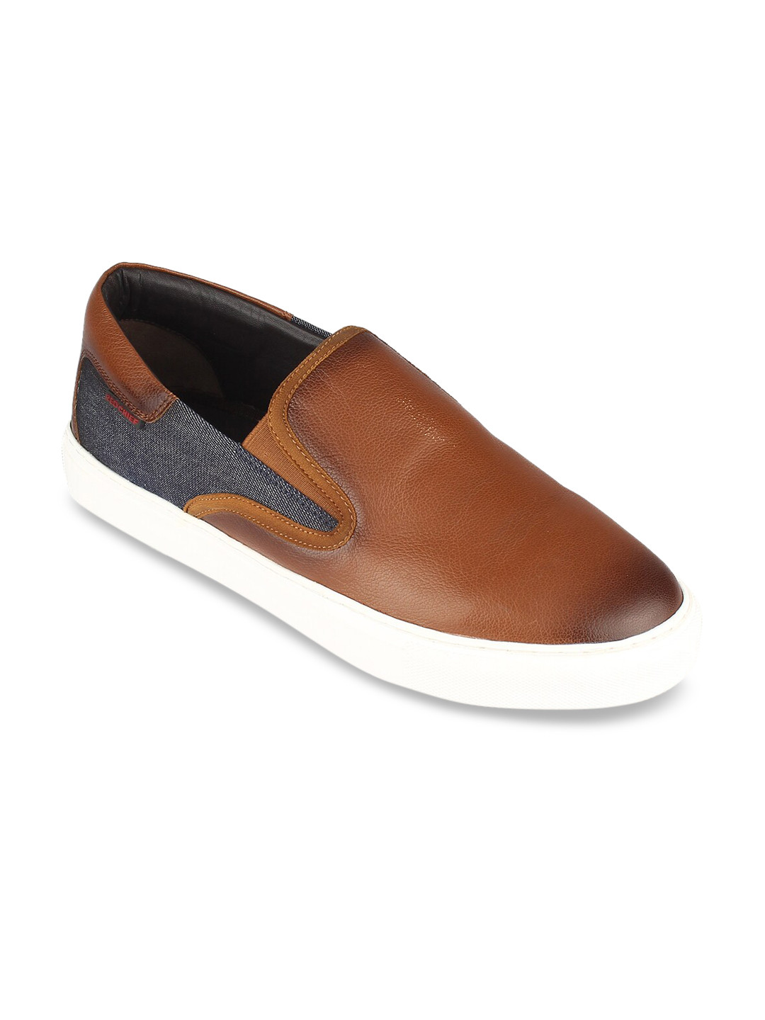 

Red Chief Men Brown Leather Slip-On Sneakers