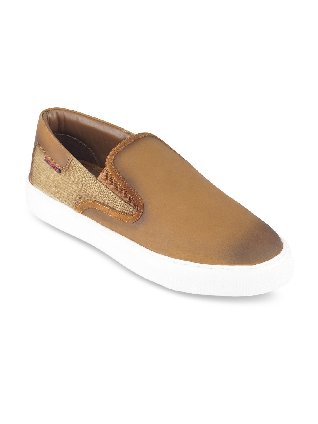 

Red Chief Men Brown Leather Slip-On Sneakers