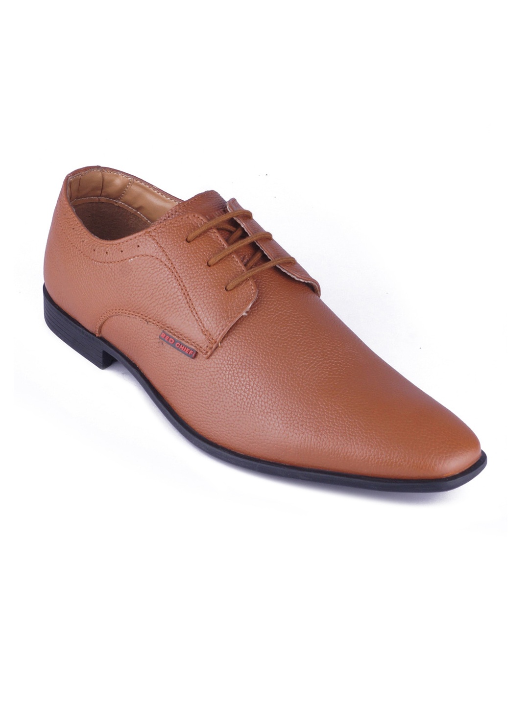 

Red Chief Men Brown Solid Leather Formal Debys