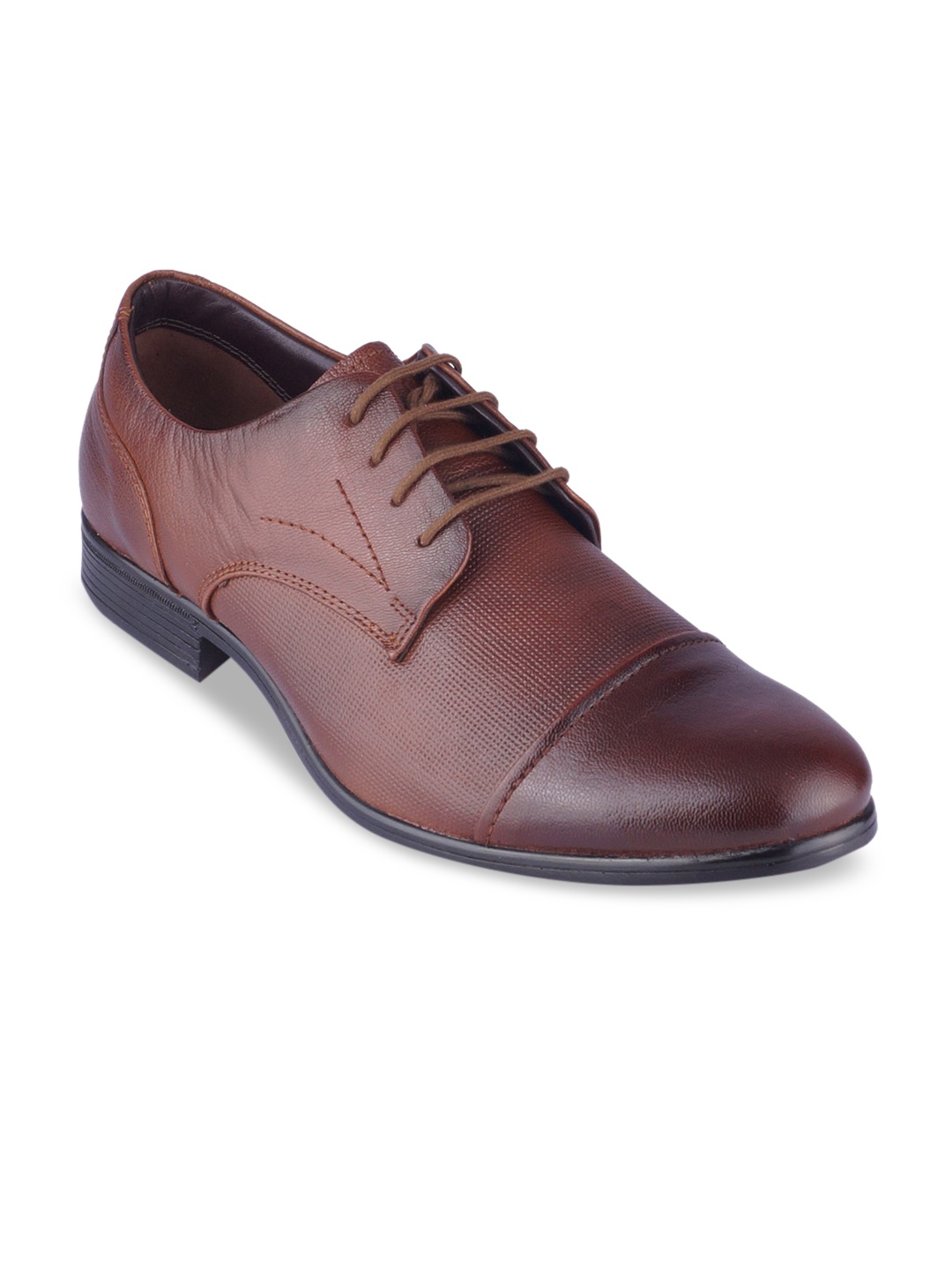 

Red Chief Men Brown Textured Leather Formal Derbys