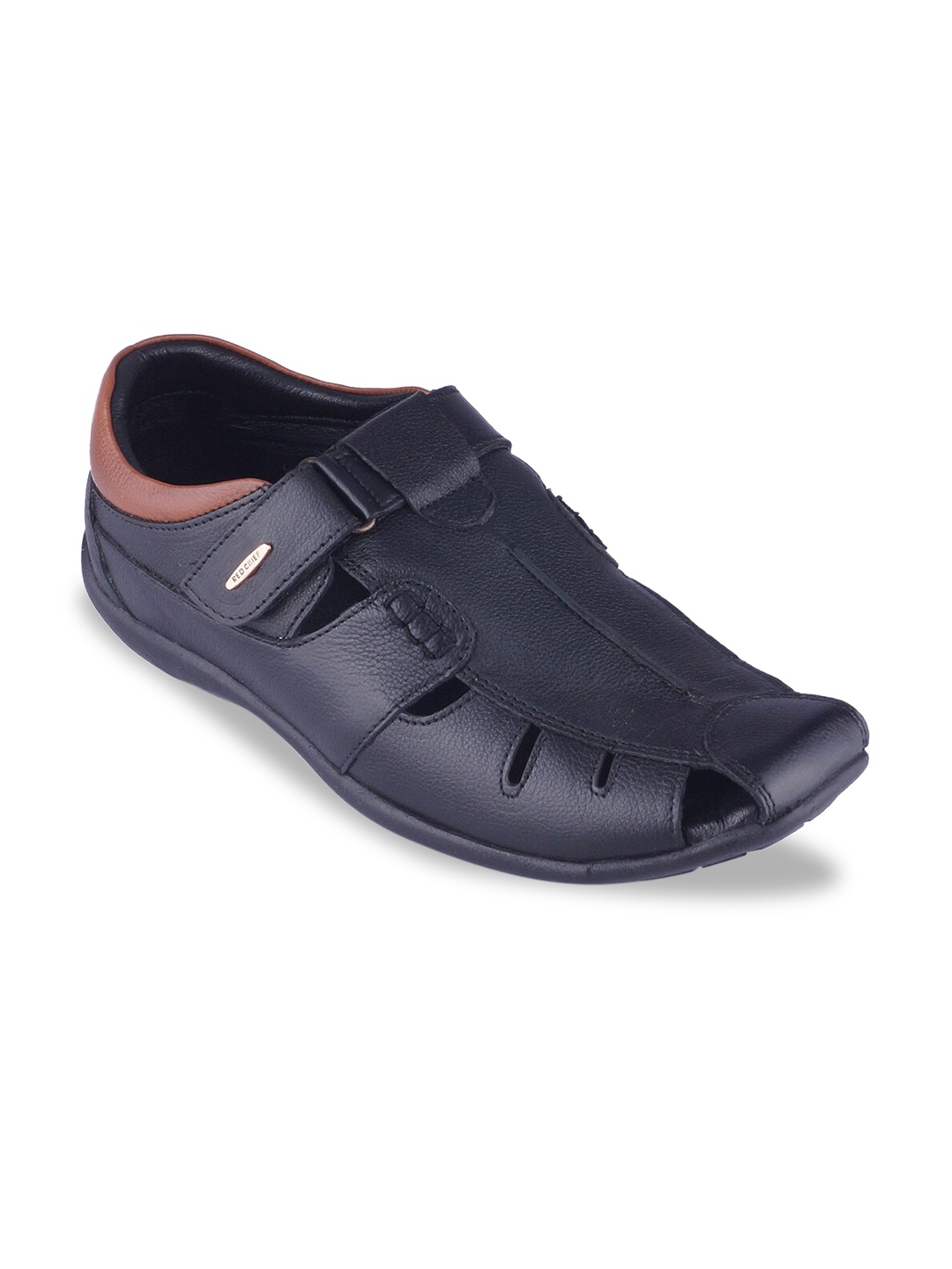 

Red Chief Men Black & Brown Leather Comfort Sandals
