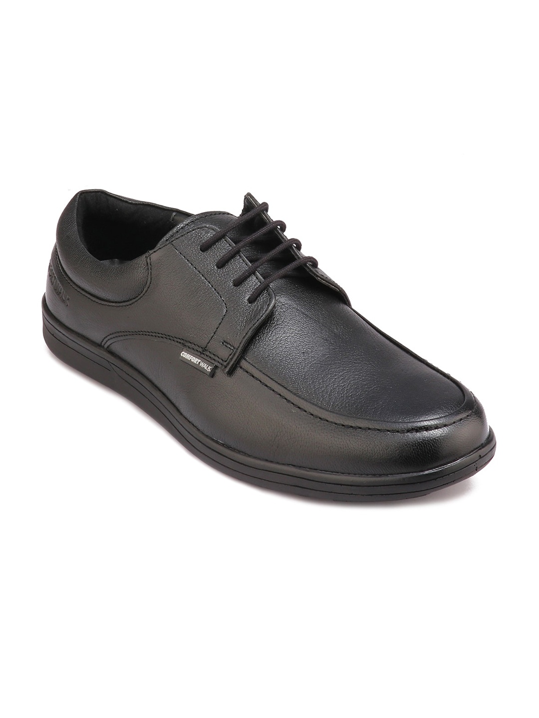 

Red Chief Men Black Textured Leather Formal Derbys