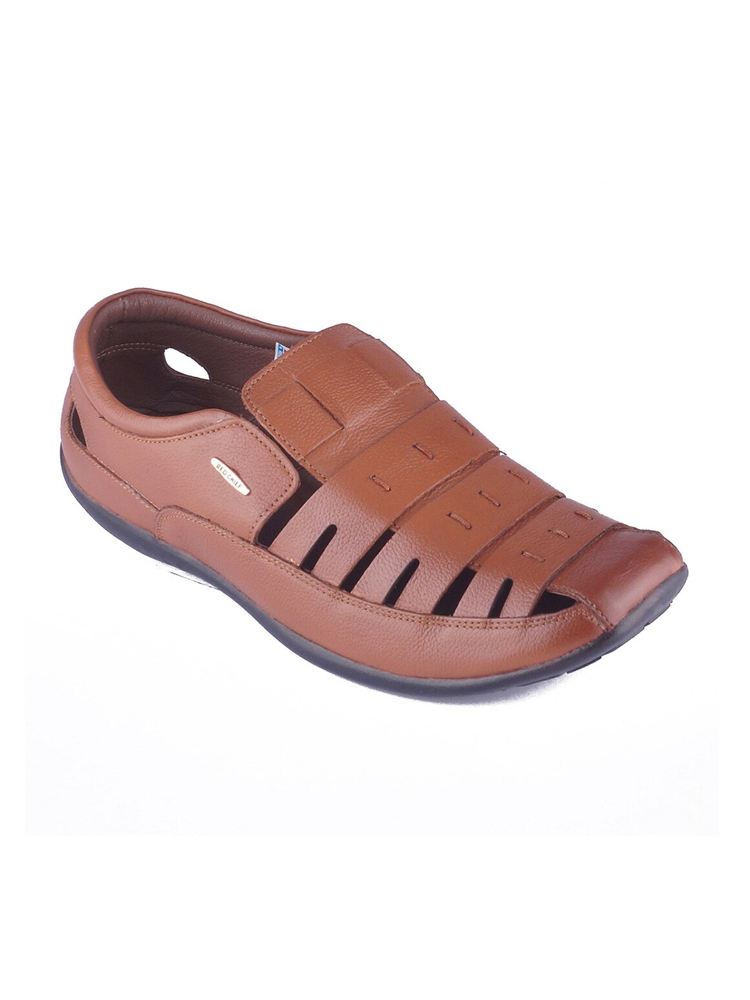 

Red Chief Men Brown & Black Leather Comfort Sandals