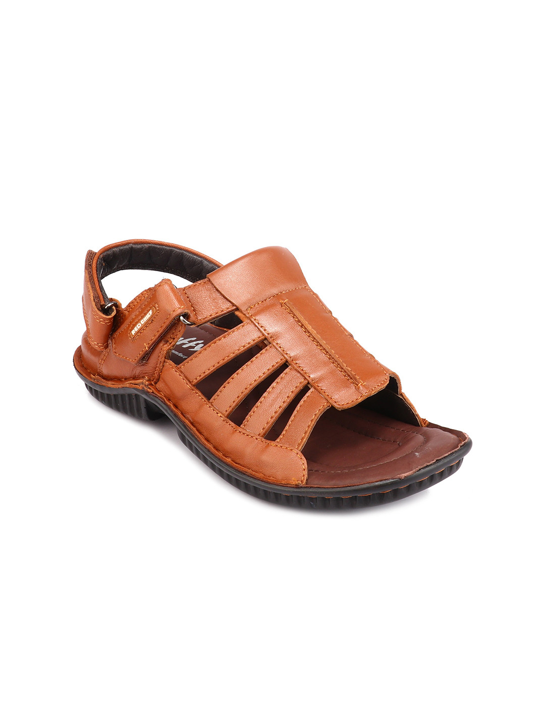 

Red Chief Men Brown Leather Comfort Sandals