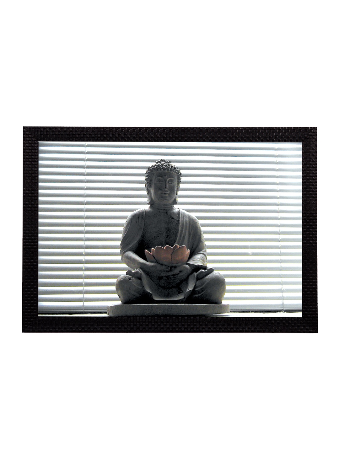 

eCraftIndia Grey Lord Buddha UV Wall Art