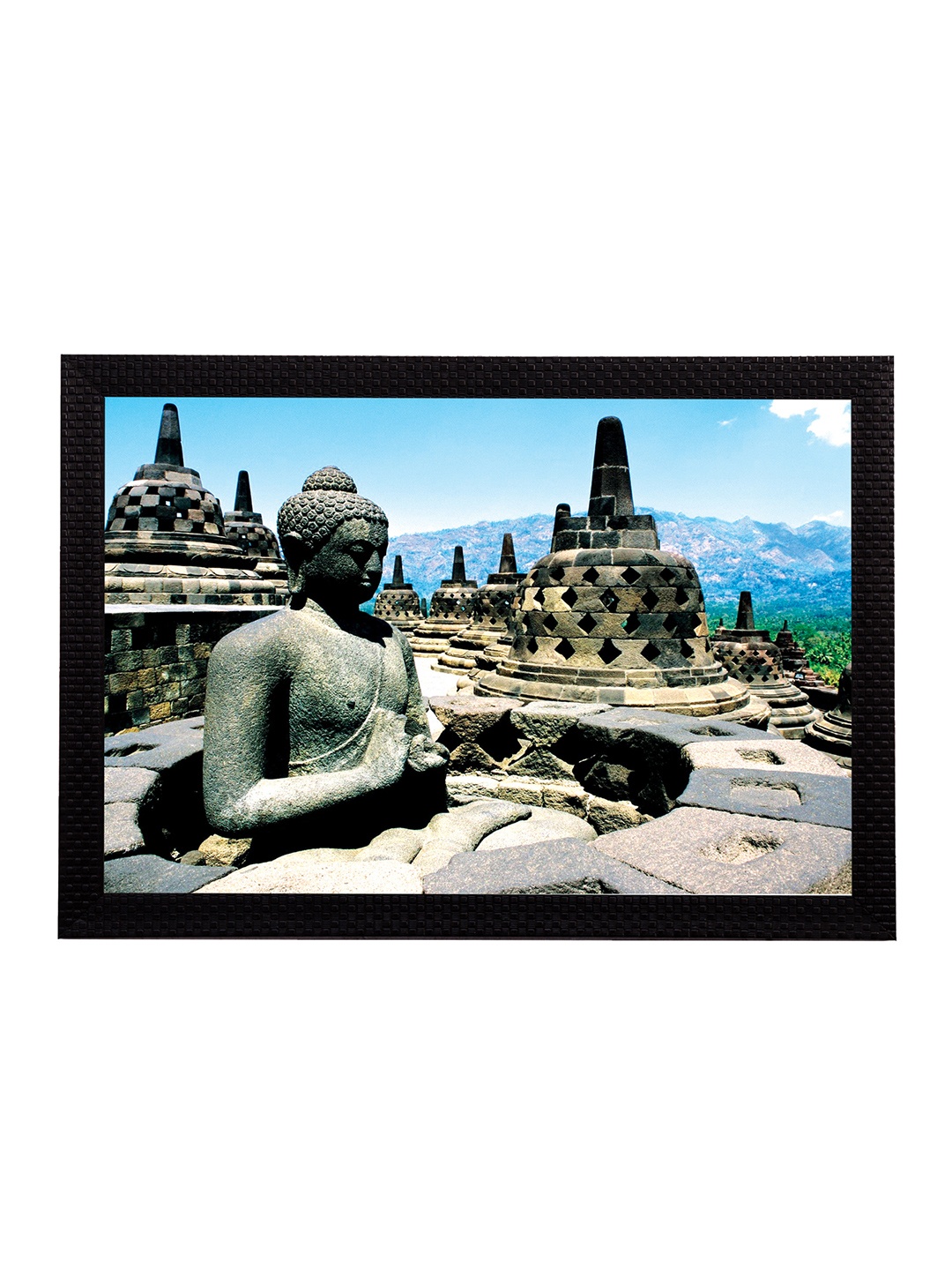 

eCraftIndia Multicoloured Lord Buddha UV Wall Art, Multi