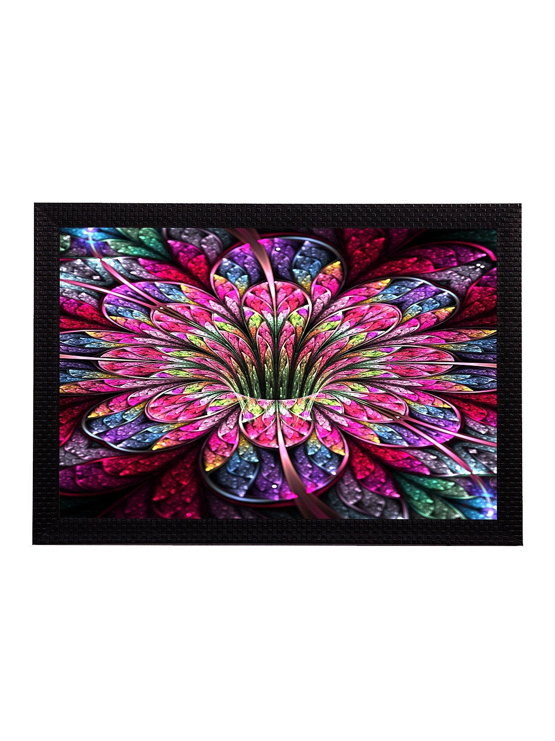 

eCraftIndia Multicoloured Flower UV Wall Art, Multi