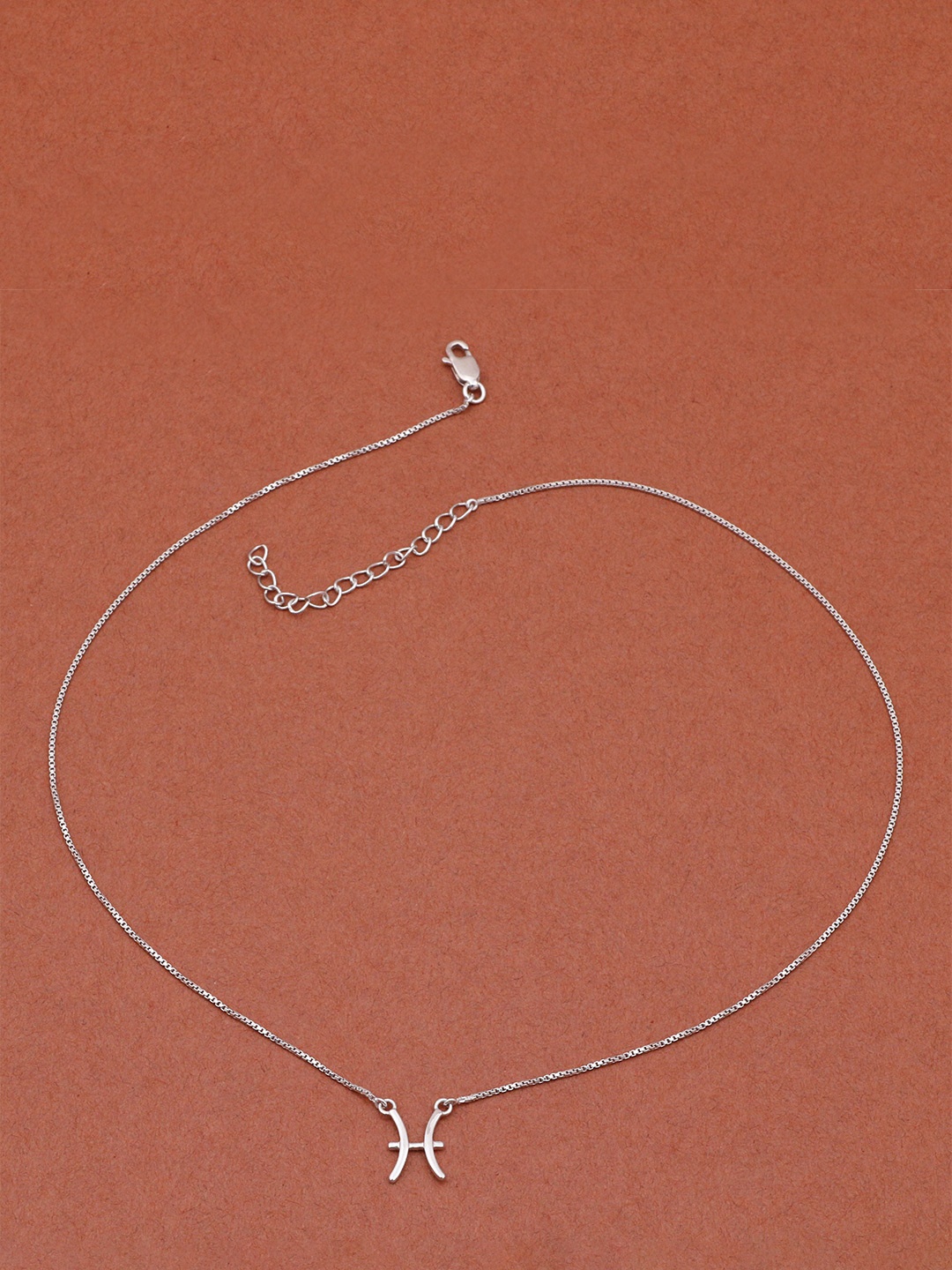 

Silgo Silver-Toned Rhodium-Plated 925 Sterling Silver Necklace