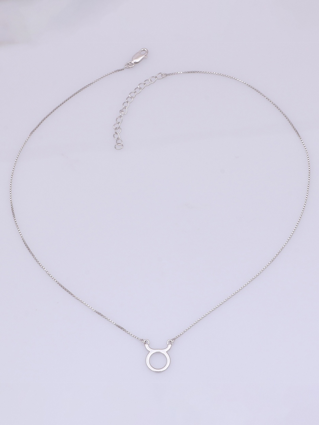 

Silgo Silver-Toned Silver Rhodium-Plated Necklace