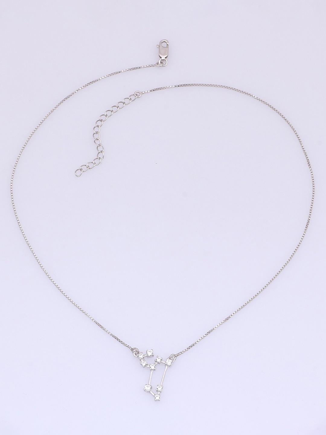 

Silgo White Silver Rhodium-Plated Necklace