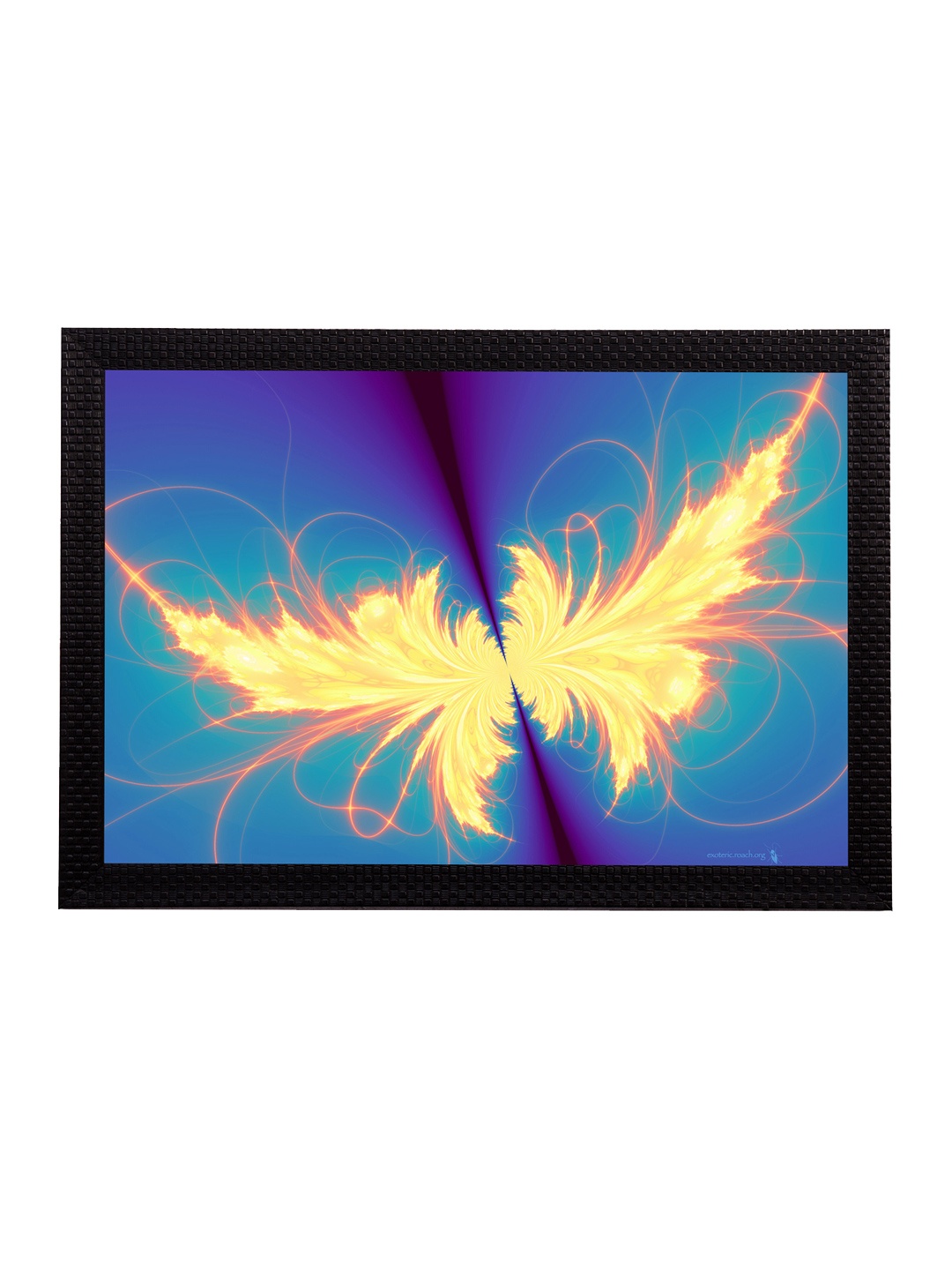 

eCraftIndia Multicoloured Abstract Glowing UV Wall Art, Multi