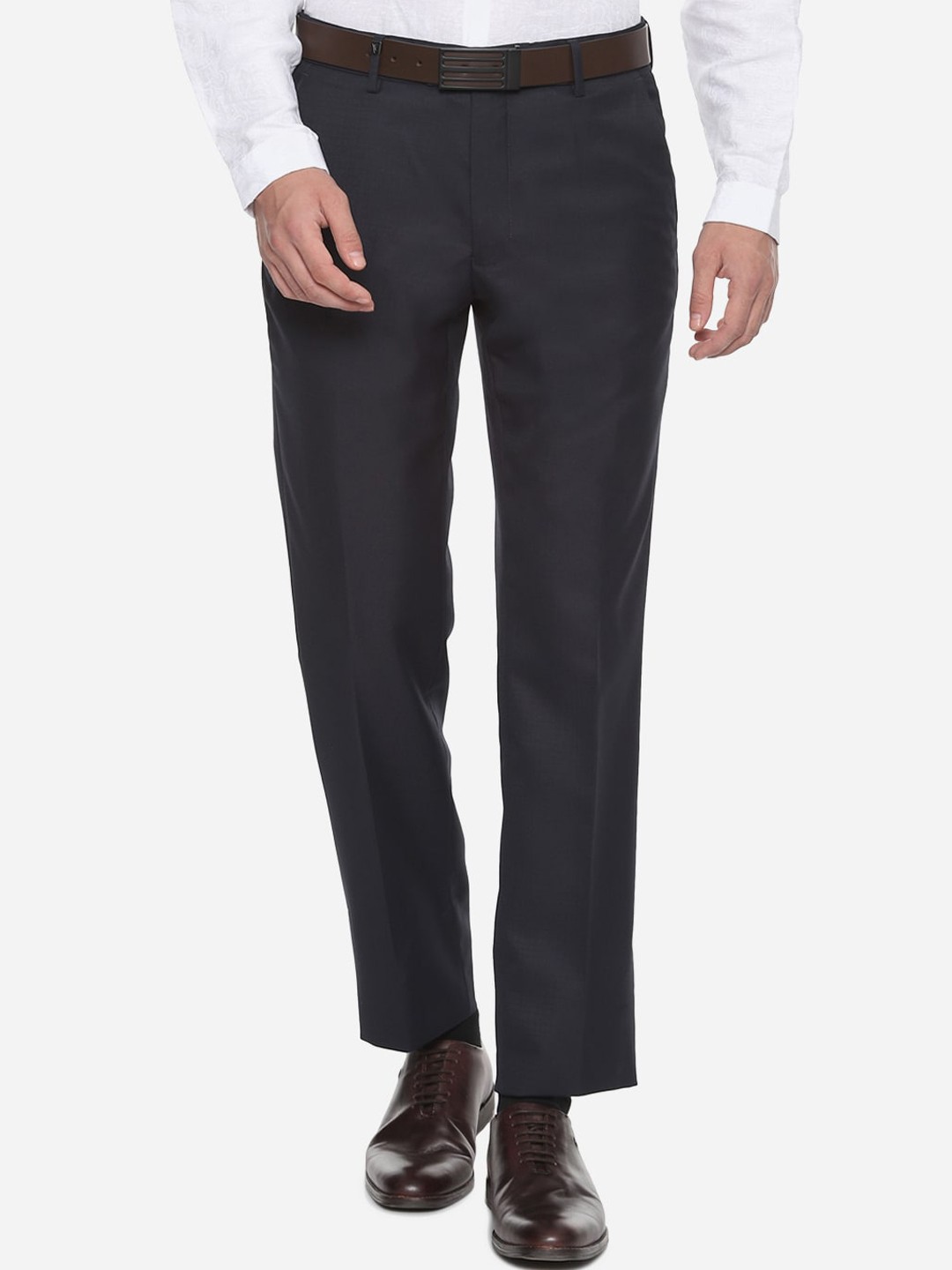 

Van Heusen Men Black Slim Fit Trousers