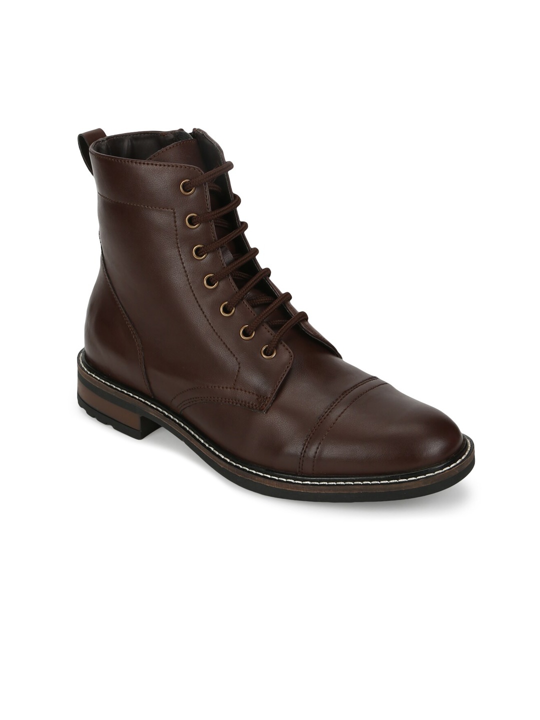 

Truffle Collection Men Brown High-Top Flat Boots