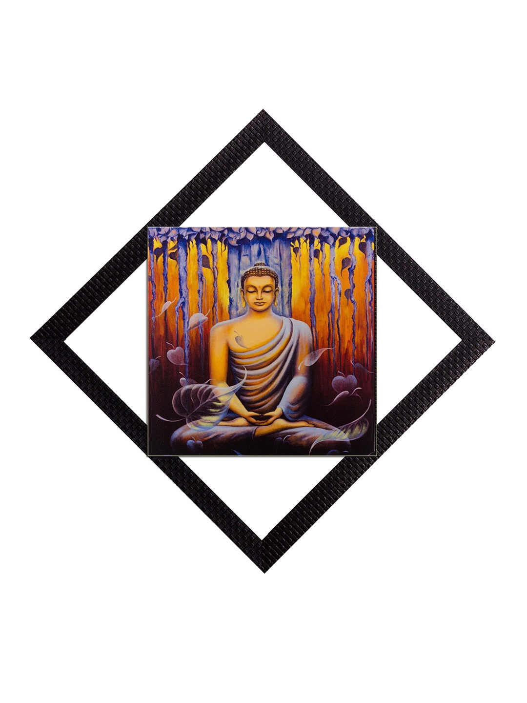 

eCraftIndia Multicoloured Lord Buddha UV Wall Art, Multi