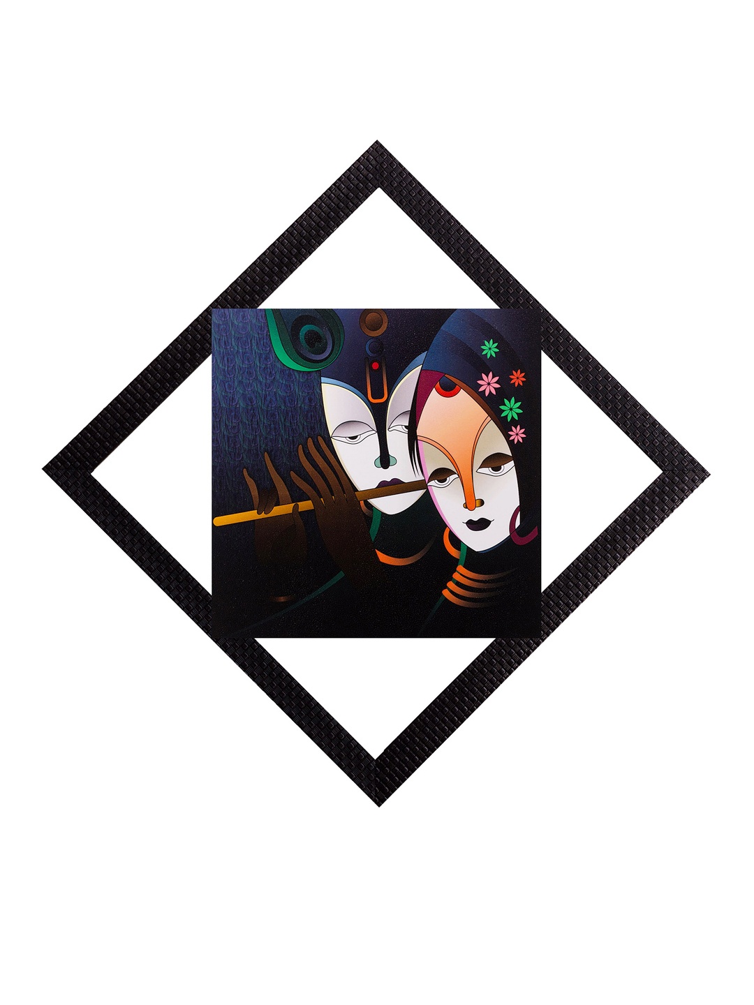 

eCraftIndia Multicoloured Radha & Krishna UV Wall Art, Multi