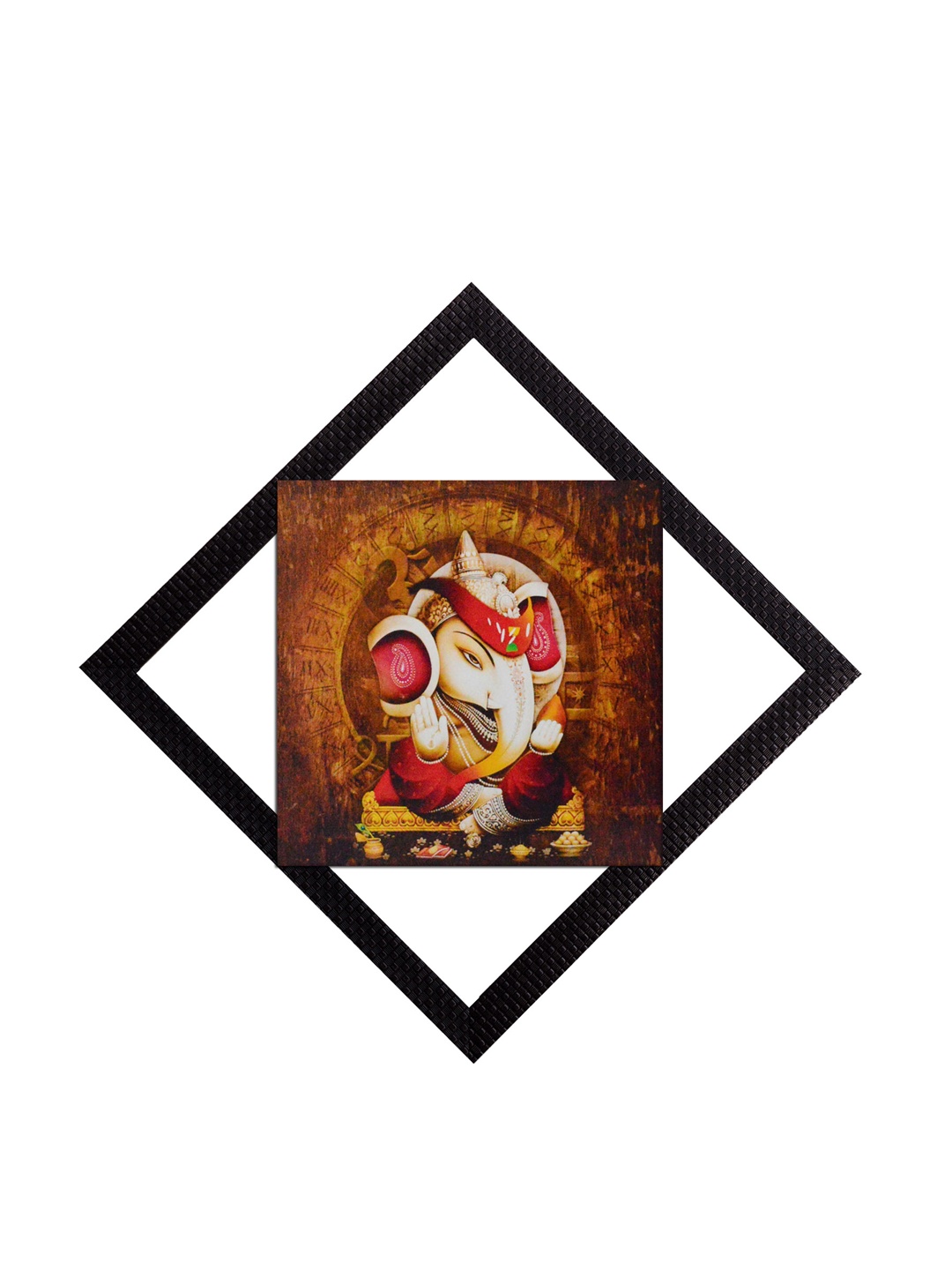 

eCraftIndia Multicoloured Lord Ganesha UV Wall Art, Multi