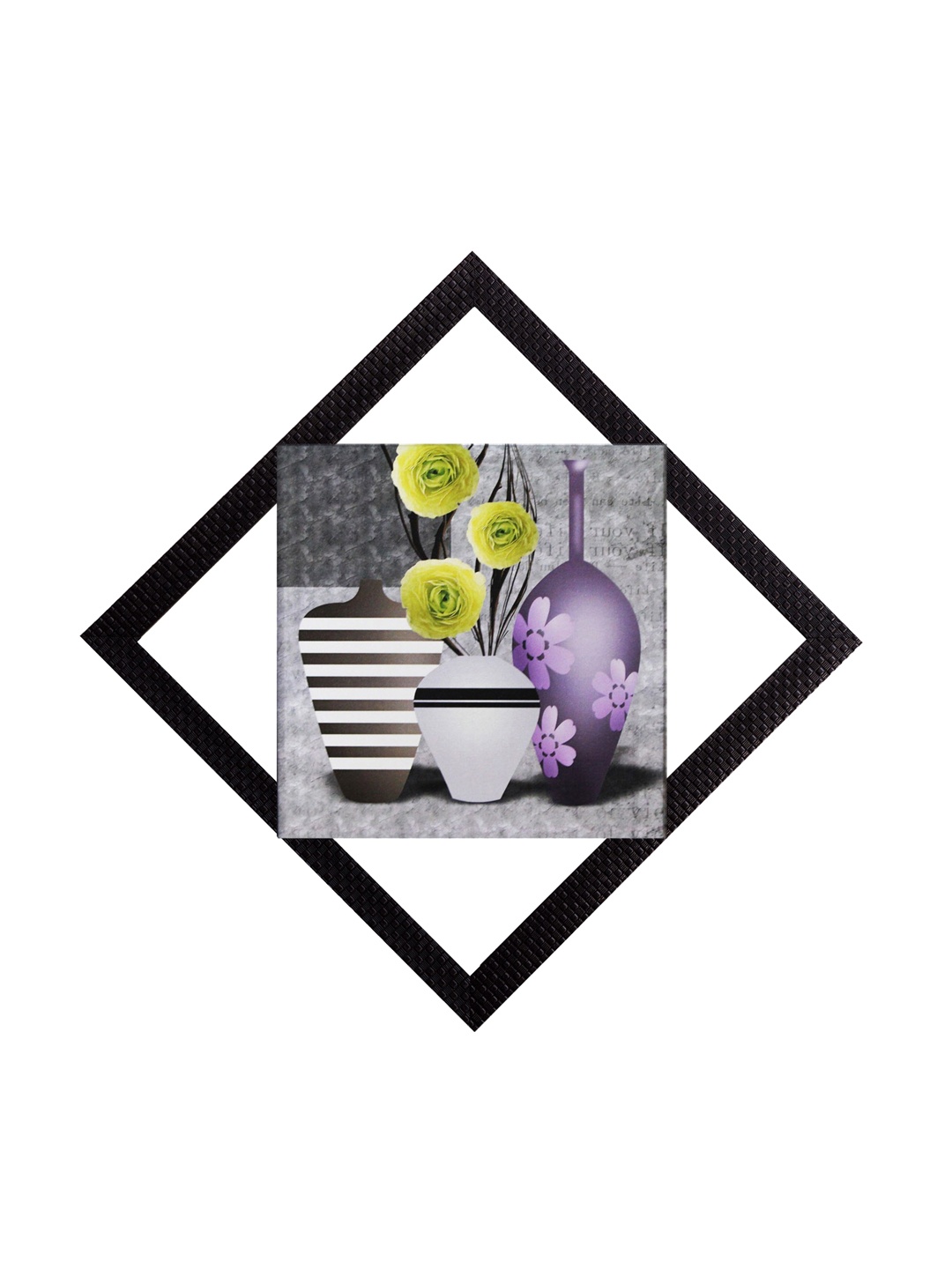 

eCraftIndia Multicoloured Floral UV Wall Art, Multi