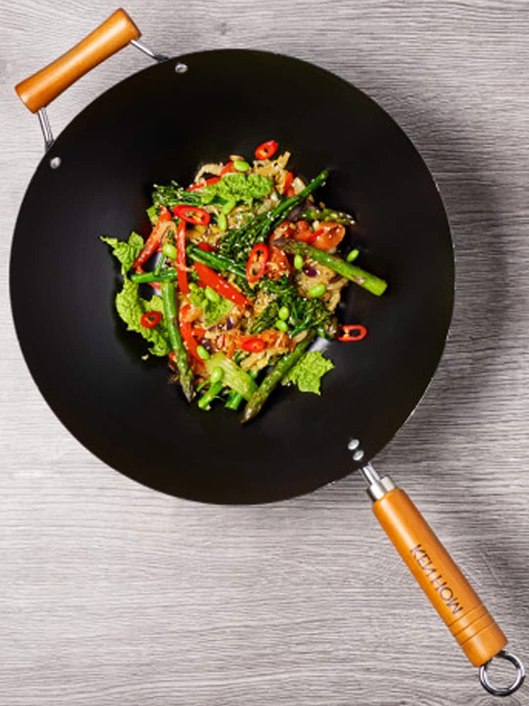 

Ken Hom Black Classic Mini Wok Non Stick Frying Pan