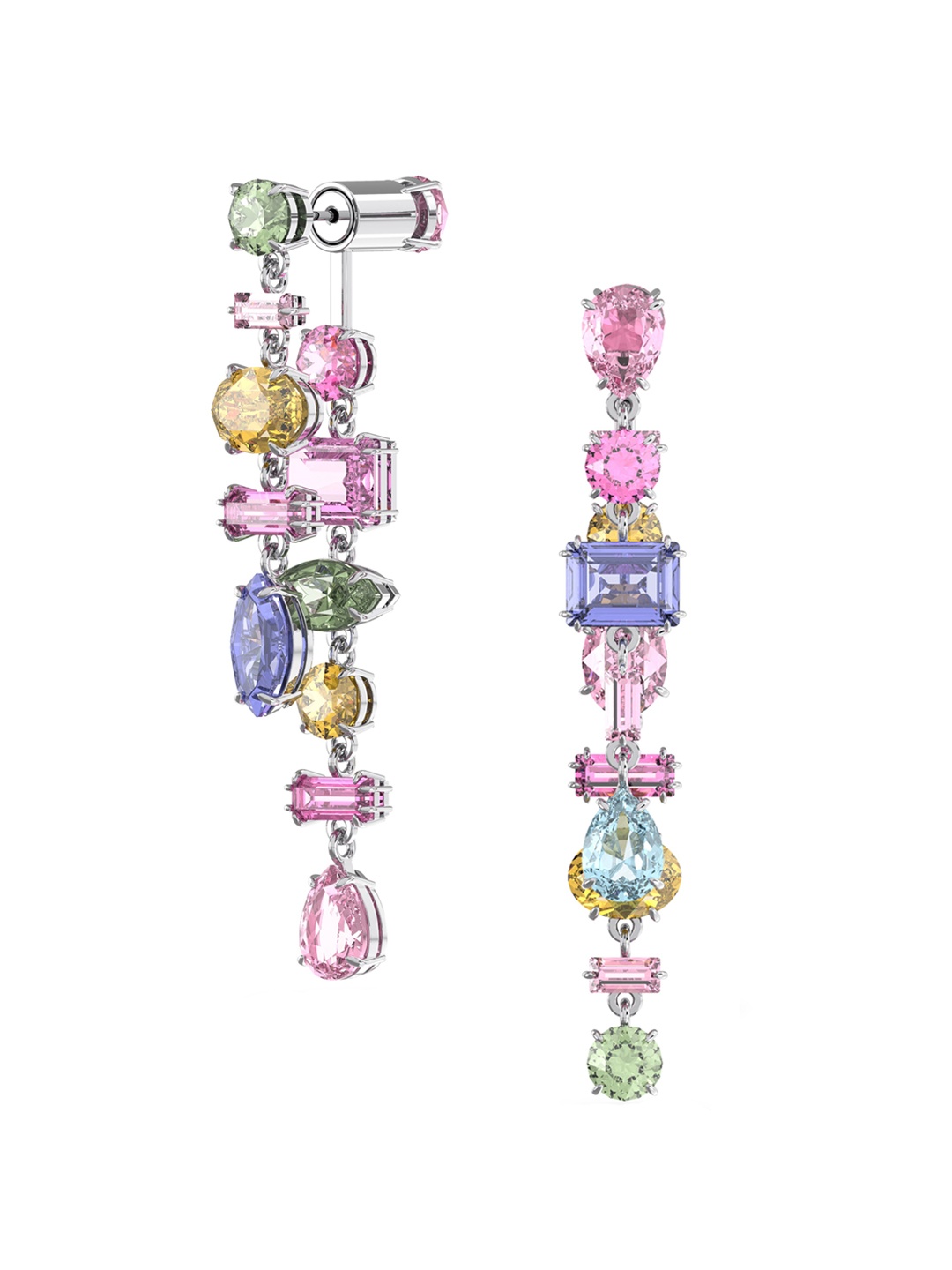 

SWAROVSKI Multicoloured Rhodium-Plated Gema Crystal Earring, Multi