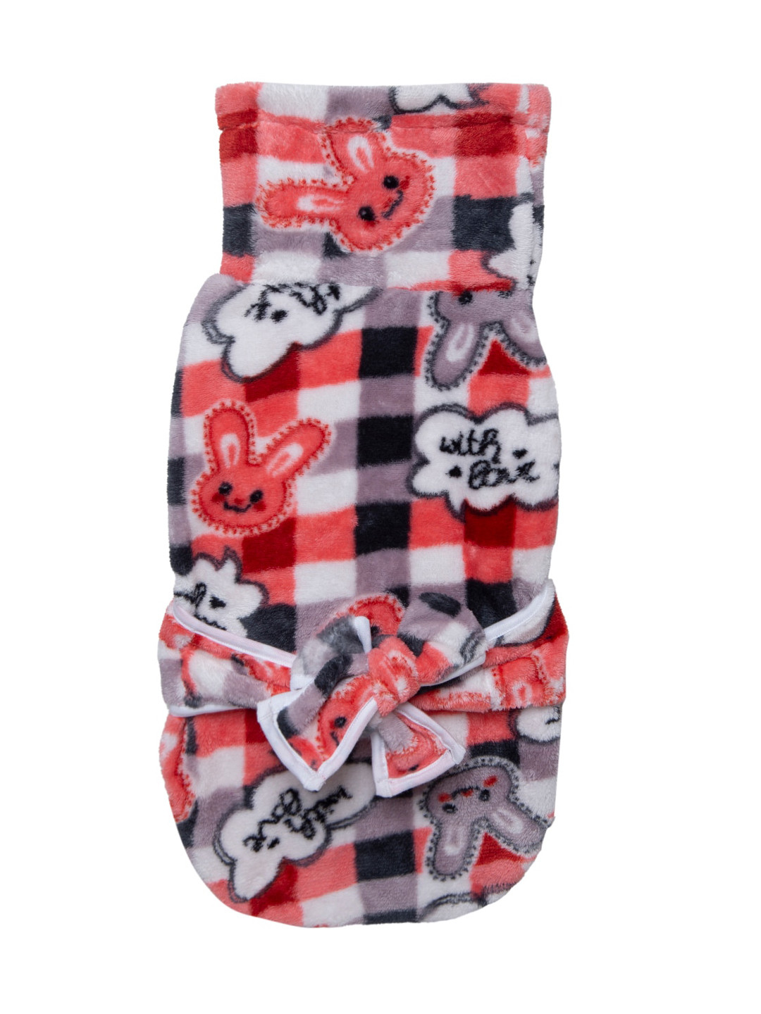 

Lulala Red & White Checked Hooded Dog Winter Jacket