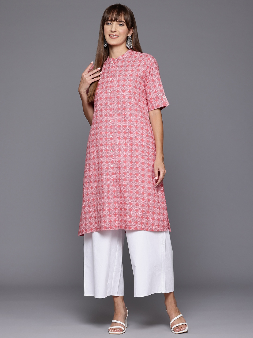 

Biba Printed Pure Cotton Kurta, Pink