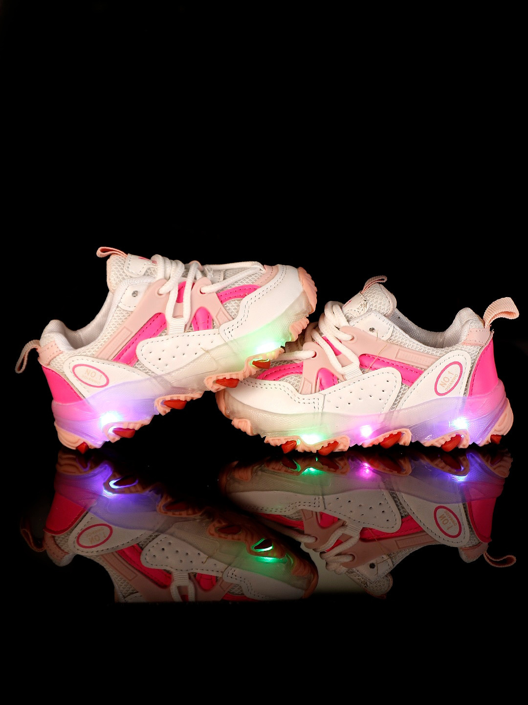 

PASSION PETALS Girls White Colourblocked LED Sneakers