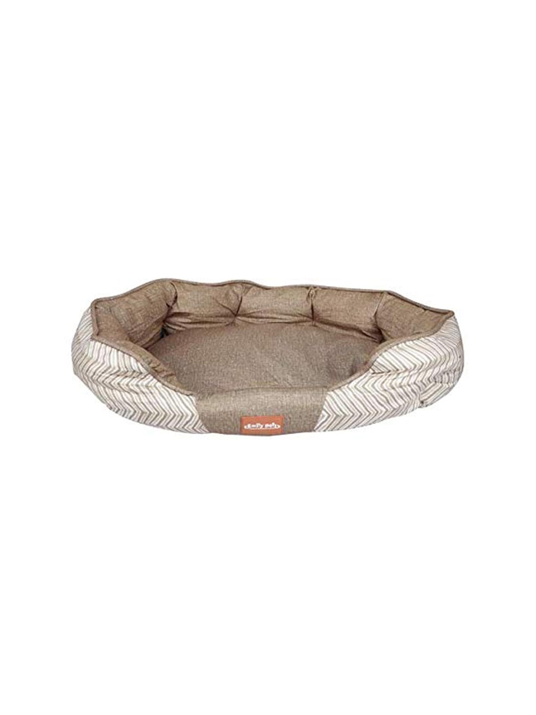 

Emily Pets Brown & White Printed Cotton Self Warming Pet Bed