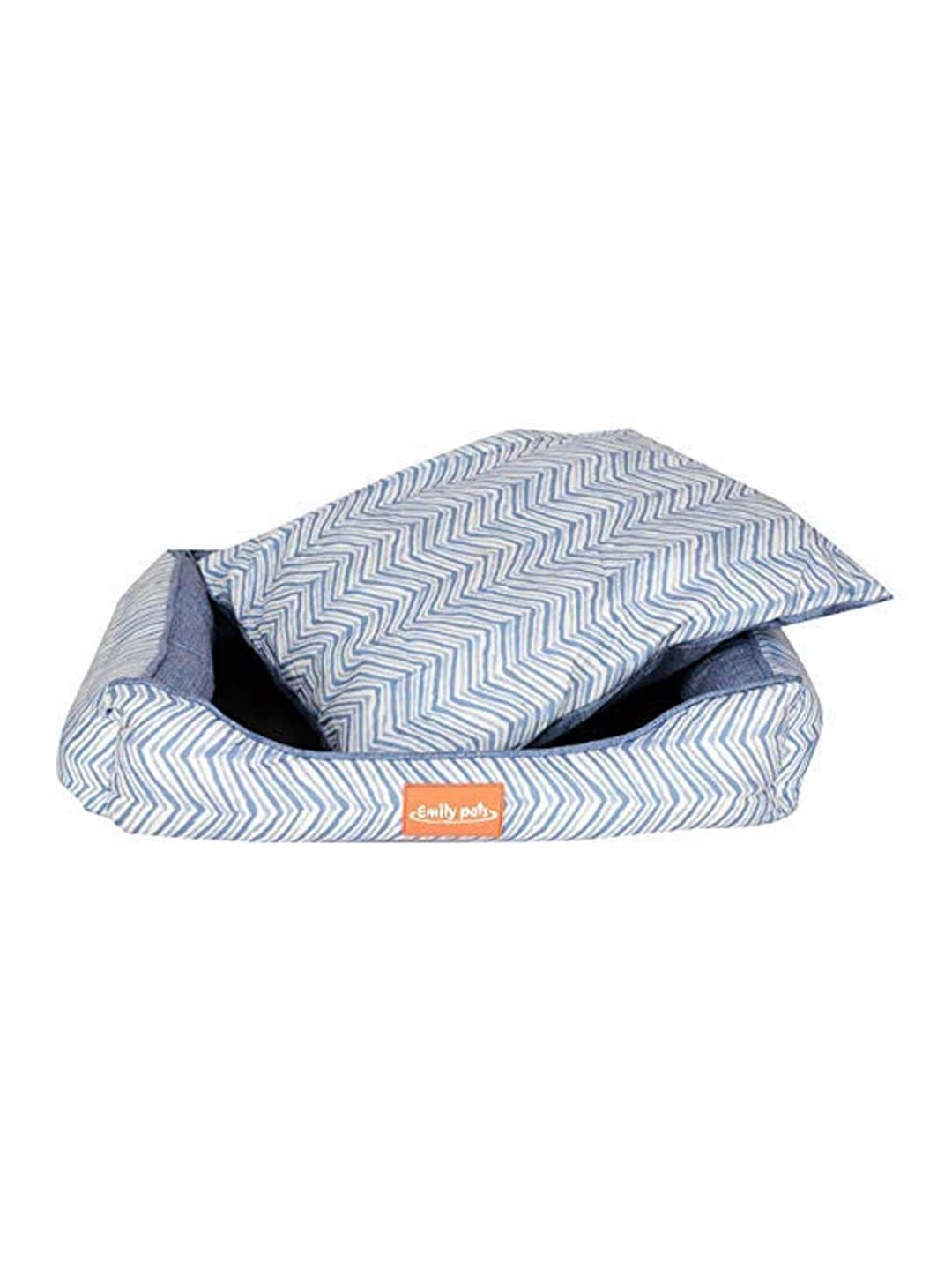 

Emily Pets Blue & White Printed Cotton Pet Bed