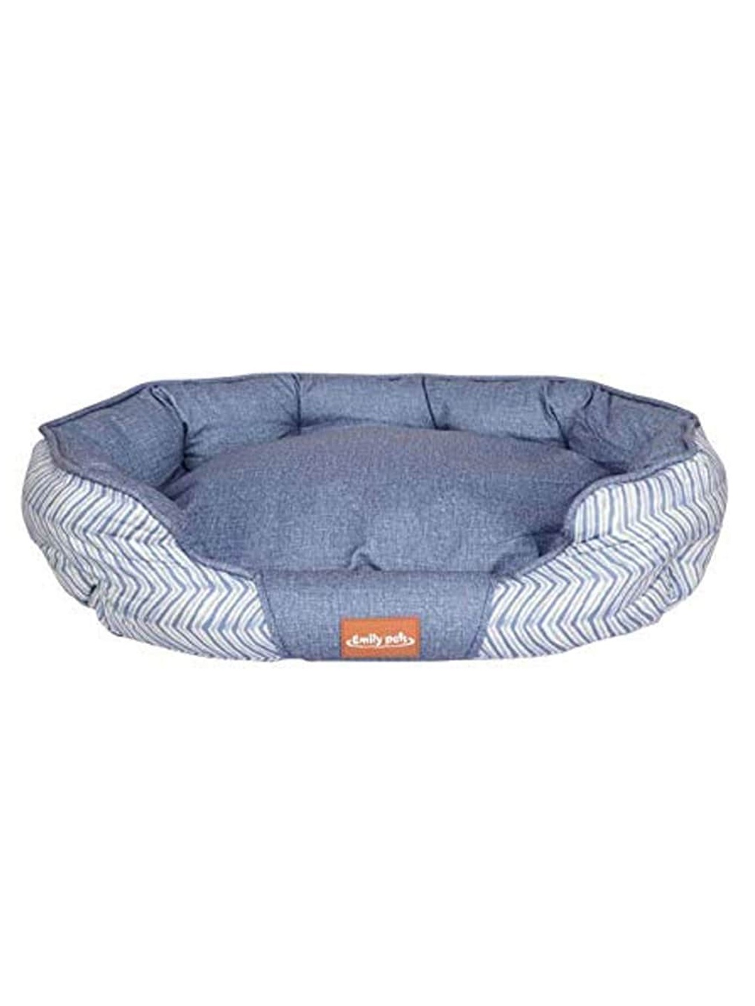 

Emily pets Brown & White Printed Cotton Self-Warming Pet Bed, Blue