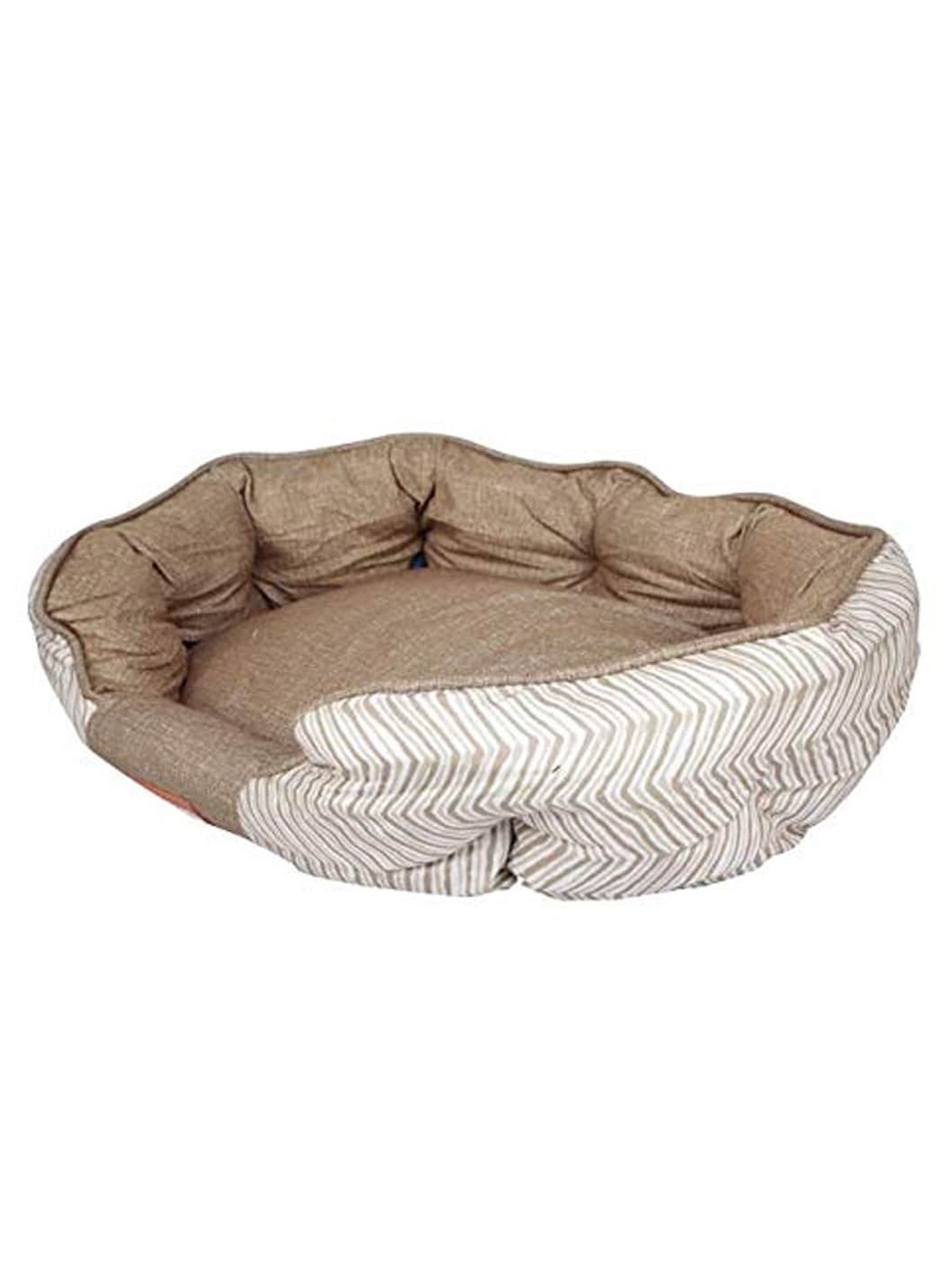 

Emily pets Brown & White Printed Cotton Self-Warming Pet Bed