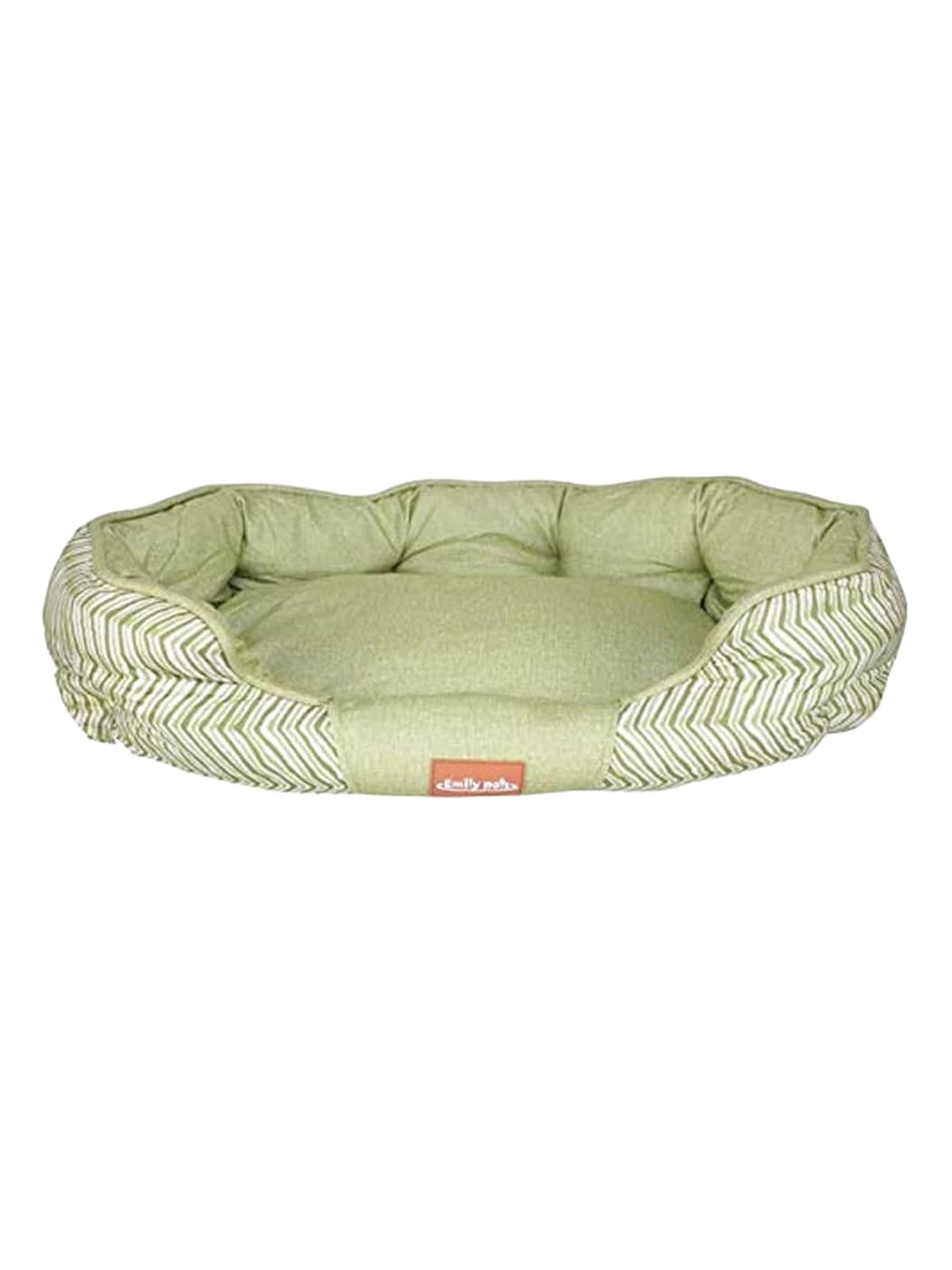 

Emily pets Green & White Printed Cotton Self-Warming Pet Bed