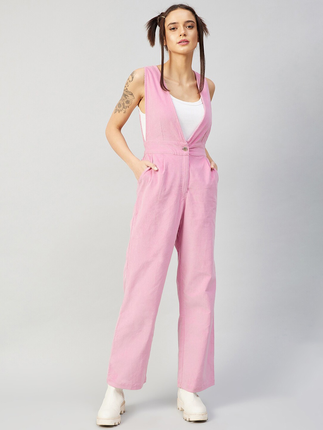 

Athena Pink Codrouy Basic Jumpsuit