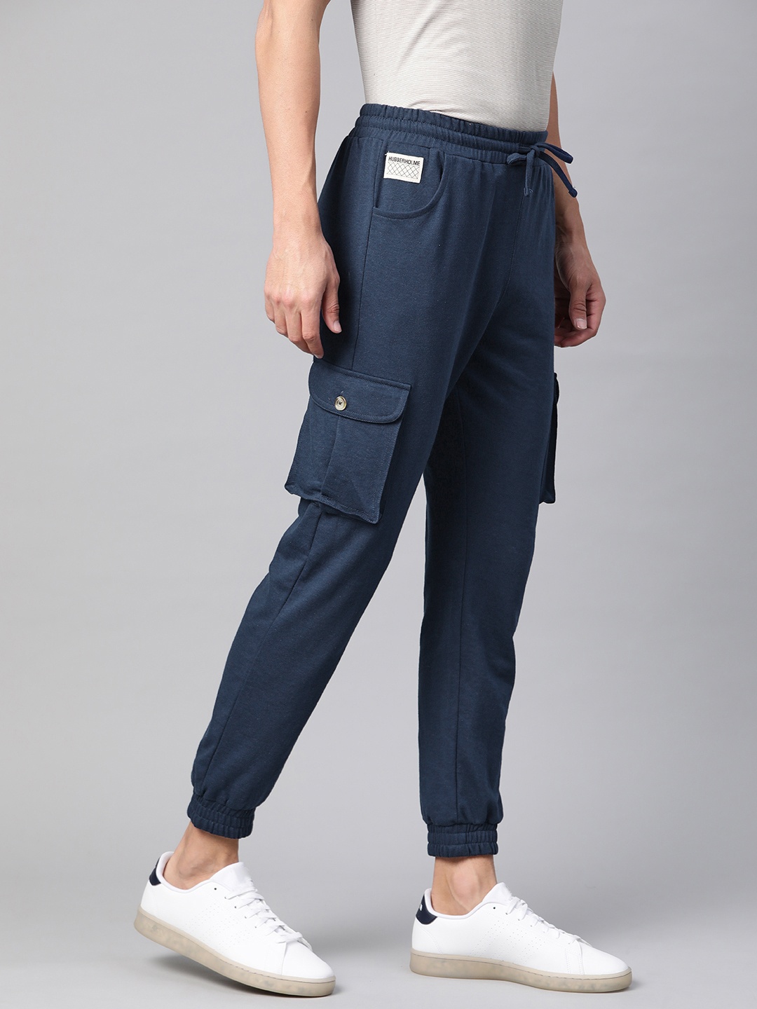 

Hubberholme Men Blue Cotton Regular Fit joggers