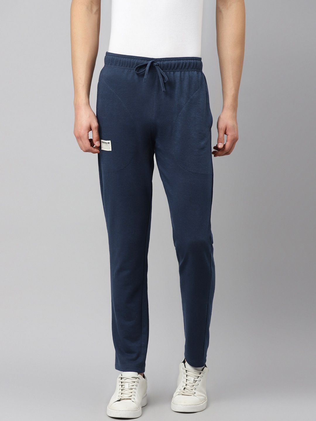 

Hubberholme Men Blue Solid Regular Fit Track Pants
